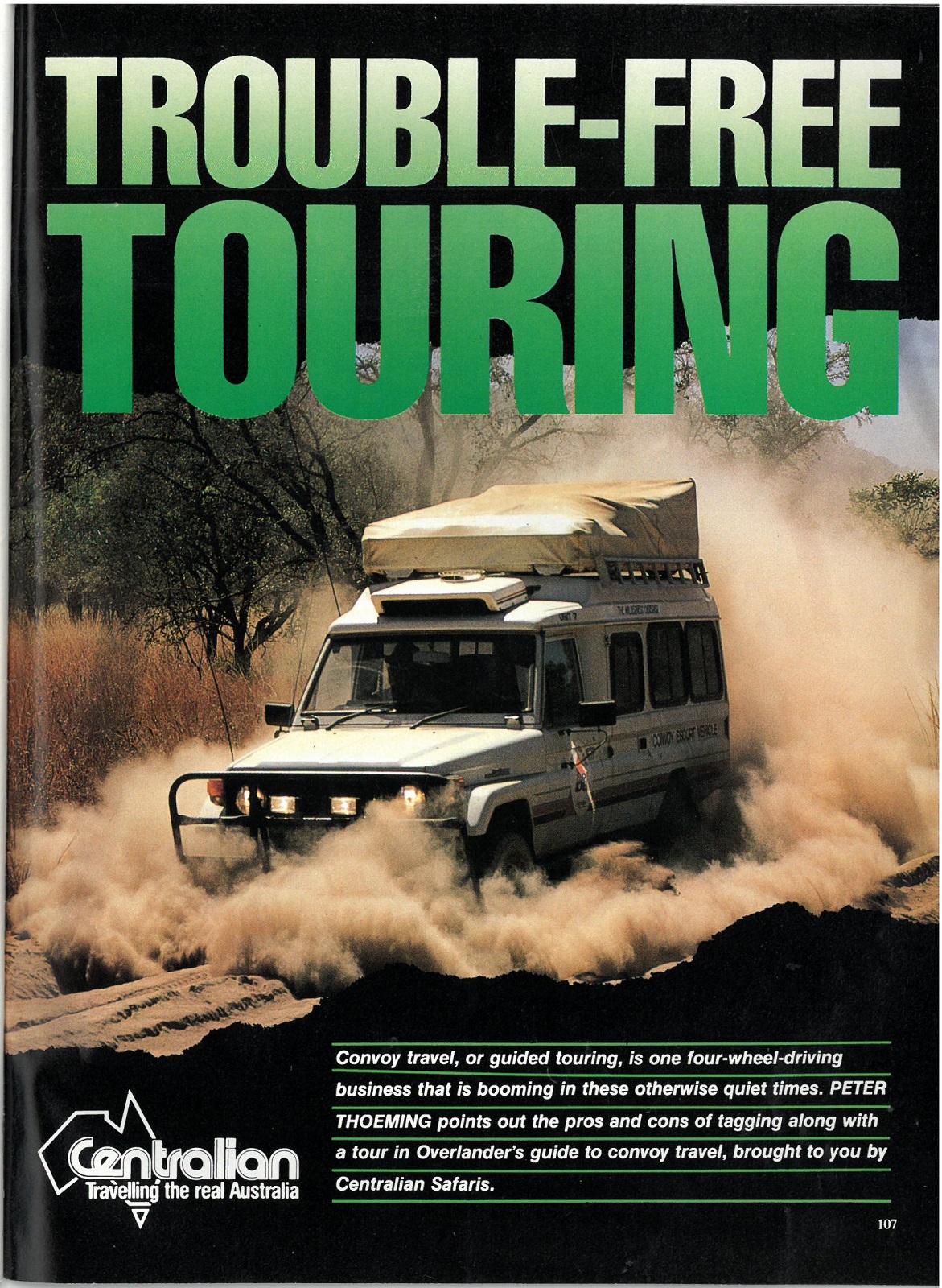 Unit 7 Wilderness Observer featuring in Overlander article p 107 c1987