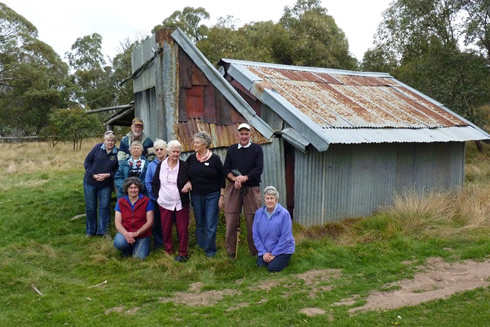 4 Group tour at a high country hut